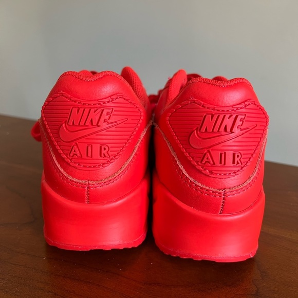 Nike Air Max 90 “Triple Red” DO7430 900 Custom By You Mens Size 8  No Box - Picture 5 of 9